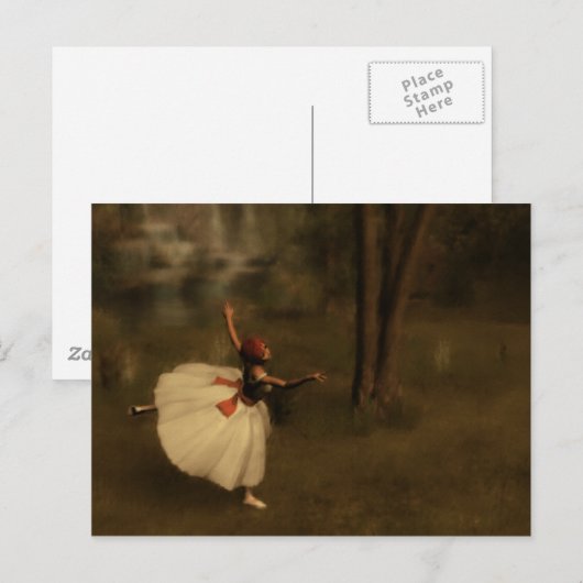 Dancer in de tuin briefkaart (Voorkant / Achterkant)