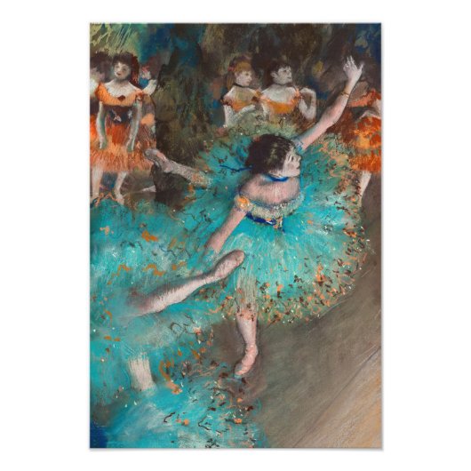 Dancer in Green, Swaying Dancer door Edgar Degas Foto Afdruk (Voorkant)