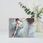 Dancer in Groen door Edgar Degas Briefkaart (Staand voorkant)