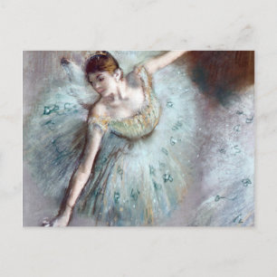 Dancer in Groen door Edgar Degas Briefkaart