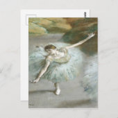 Dancer in Groen door Edgar Degas Briefkaart (Voorkant / Achterkant)