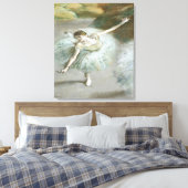 Dancer in Groen door Edgar Degas Canvas Afdruk (Insitu (Slaapkamer))