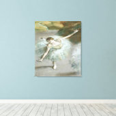 Dancer in Groen door Edgar Degas Canvas Afdruk (Insitu (Houten vloer))