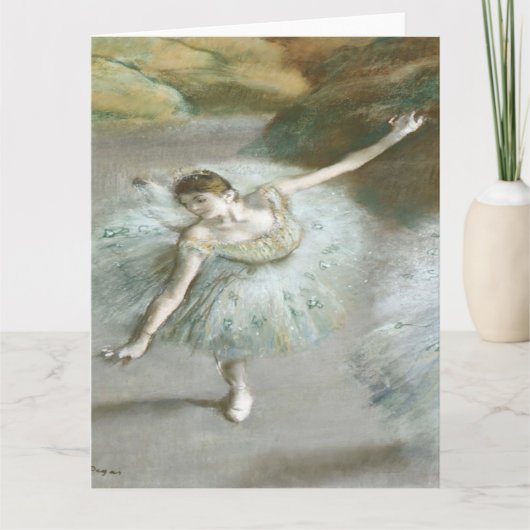 Dancer in Groen door Edgar Degas Kaart (Voorkant)