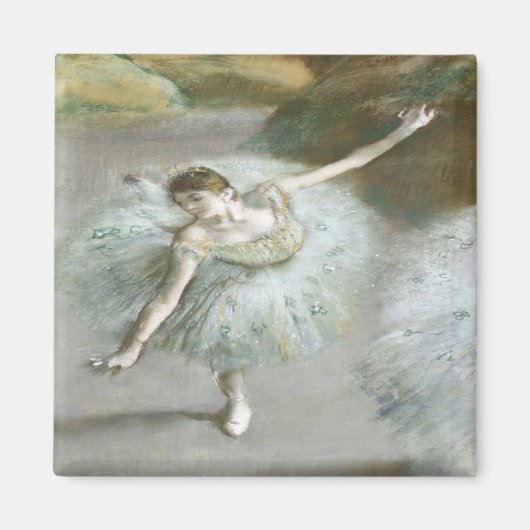 Dancer in Groen door Edgar Degas Magneet (Voorkant)