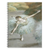 Dancer in Groen door Edgar Degas Notitieboek (Voorkant)