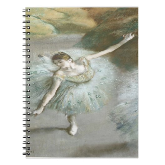 Dancer in Groen door Edgar Degas Notitieboek (Voorkant)