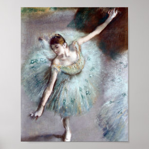 Dancer in Groen door Edgar Degas Poster