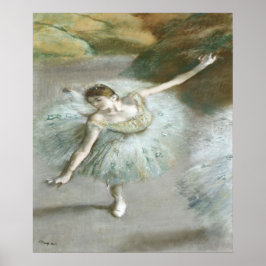 Dancer in Groen door Edgar Degas Poster