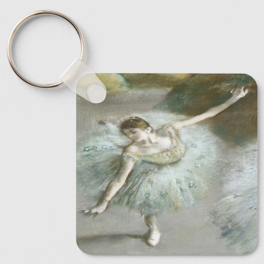Dancer in Groen door Edgar Degas Sleutelhanger (Voorkant)