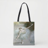 Dancer in Groen door Edgar Degas Tote Bag (Voorkant)