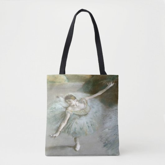 Dancer in Groen door Edgar Degas Tote Bag (Voorkant)