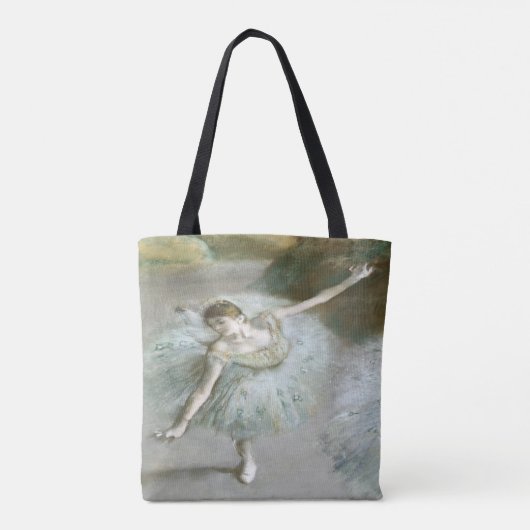 Dancer in Groen door Edgar Degas Tote Bag (Achterkant)