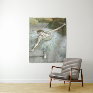Dancer in Groen door Edgar Degas Wandkleed