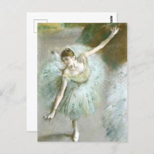 Dancer in Groen, Edgar Degas Briefkaart