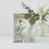 Dancer in Groen, Edgar Degas Briefkaart (Staand voorkant)