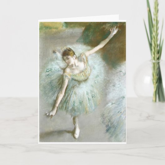 Dancer in Groen, Edgar Degas Kaart (Voorkant)