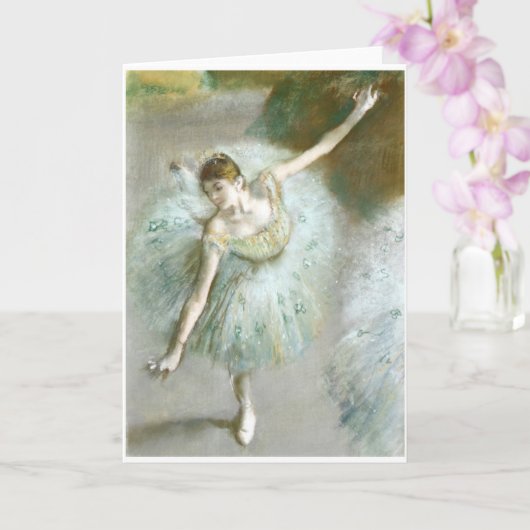 Dancer in Groen, Edgar Degas Kaart (Orchidee)