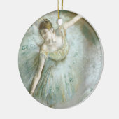 Dancer in Groen | Edgar Degas Keramisch Ornament (Links)