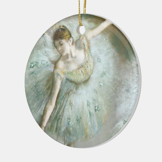 Dancer in Groen | Edgar Degas Keramisch Ornament (Links)