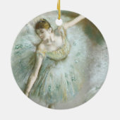 Dancer in Groen | Edgar Degas Keramisch Ornament (Achterkant)