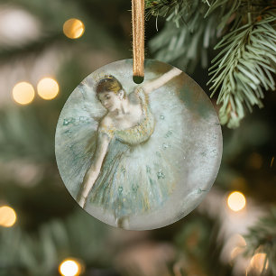 Dancer in Groen   Edgar Degas Keramisch Ornament