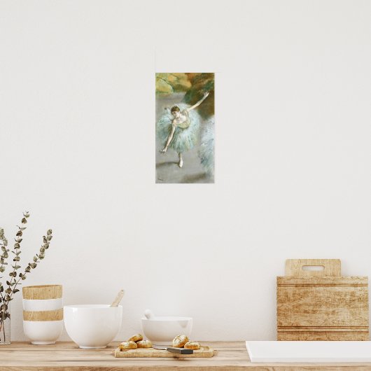 Dancer in Groen, Edgar Degas Poster (Keuken)