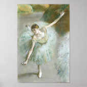 Dancer in Groen | Edgar Degas Poster (Voorkant)