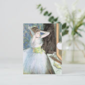 Dancer in haar kleedkamer door Edgar Degas Briefkaart (Staand voorkant)