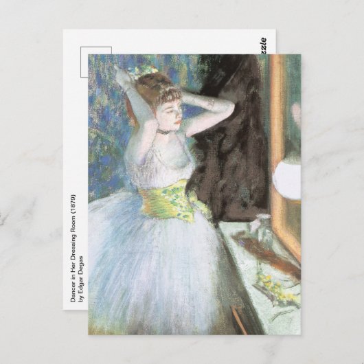 Dancer in haar kleedkamer door Edgar Degas Briefkaart (Voorkant / Achterkant)