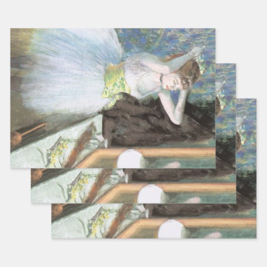 Dancer in haar kleedkamer door Edgar Degas Inpakpapier Vel (Set)