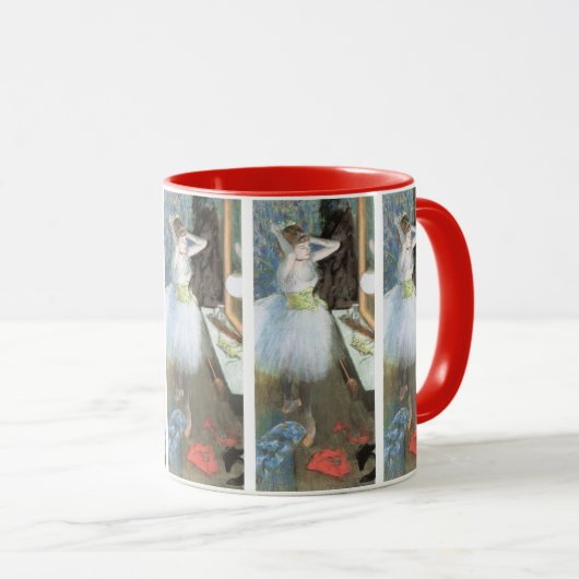 Dancer in haar kleedkamer door Edgar Degas Mok (Voorkant rechts)