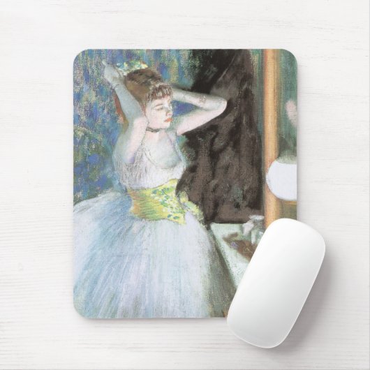 Dancer in haar kleedkamer door Edgar Degas Muismat (Met muis)