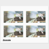 Dancer in haar kleedkamer door Edgar Degas Rechthoekige Sticker (Vel)