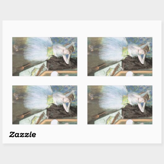 Dancer in haar kleedkamer door Edgar Degas Rechthoekige Sticker (Vel)