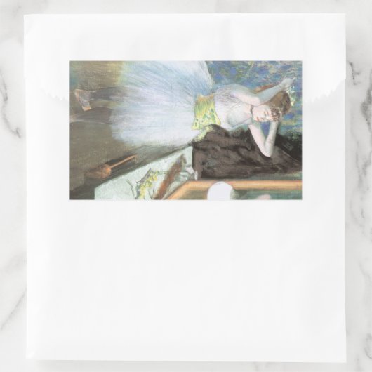 Dancer in haar kleedkamer door Edgar Degas Rechthoekige Sticker (Tas)