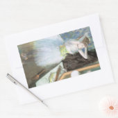 Dancer in haar kleedkamer door Edgar Degas Rechthoekige Sticker (Envelop)