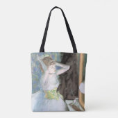 Dancer in haar kleedkamer door Edgar Degas Tote Bag (Achterkant)