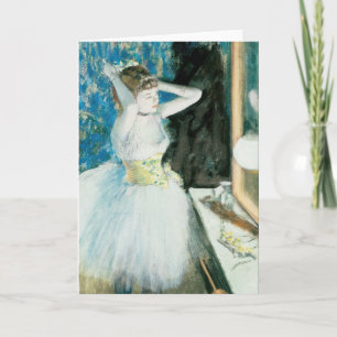 Dancer in haar kleedkamer   Edgar Degas Kaart