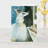 Dancer in haar kleedkamer | Edgar Degas Kaart (Gele Bloem)