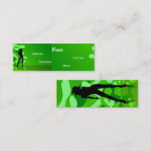 Dancer in het groen mini visitekaartje (Voorkant / Achterkant)