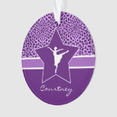 Dancer in Paarse Cheetah Print met Monogram Ornament (voorkant)