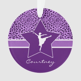 Dancer in Paarse Cheetah Print met Monogram Ornament