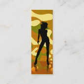 Dancer in Retro Gold Mini Visitekaartje (Achterkant)