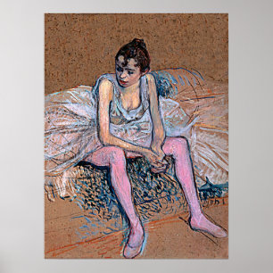 Dancer in roze gewichten poster