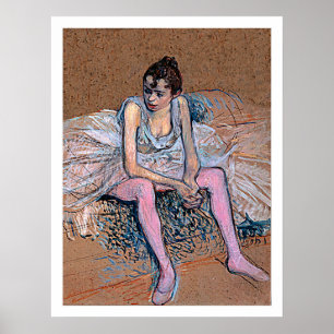 Dancer in roze gewichten poster