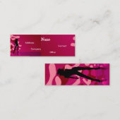 Dancer in roze mini visitekaartje (Voorkant / Achterkant)