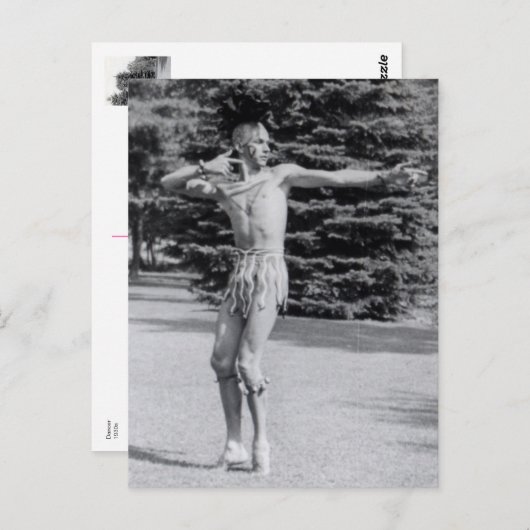 Dancer, jaren '30, briefkaart (Voorkant / Achterkant)