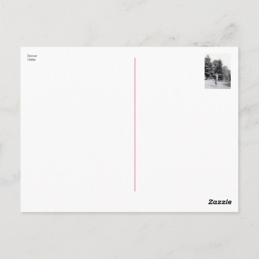 Dancer, jaren '30, briefkaart (Achterkant)