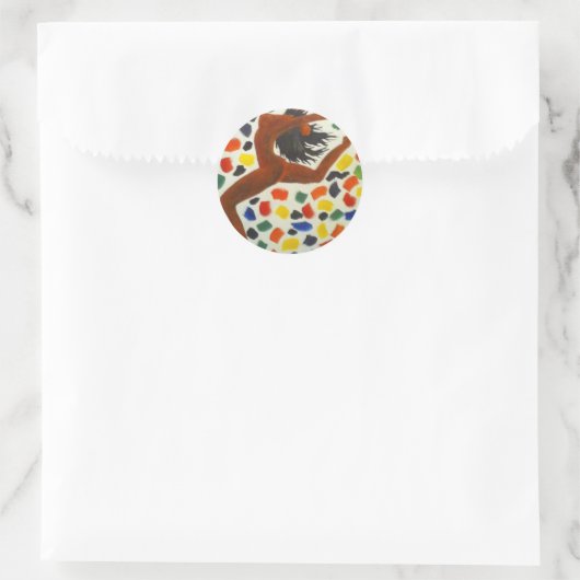 Dancer.jpg Ronde Sticker (Tas)